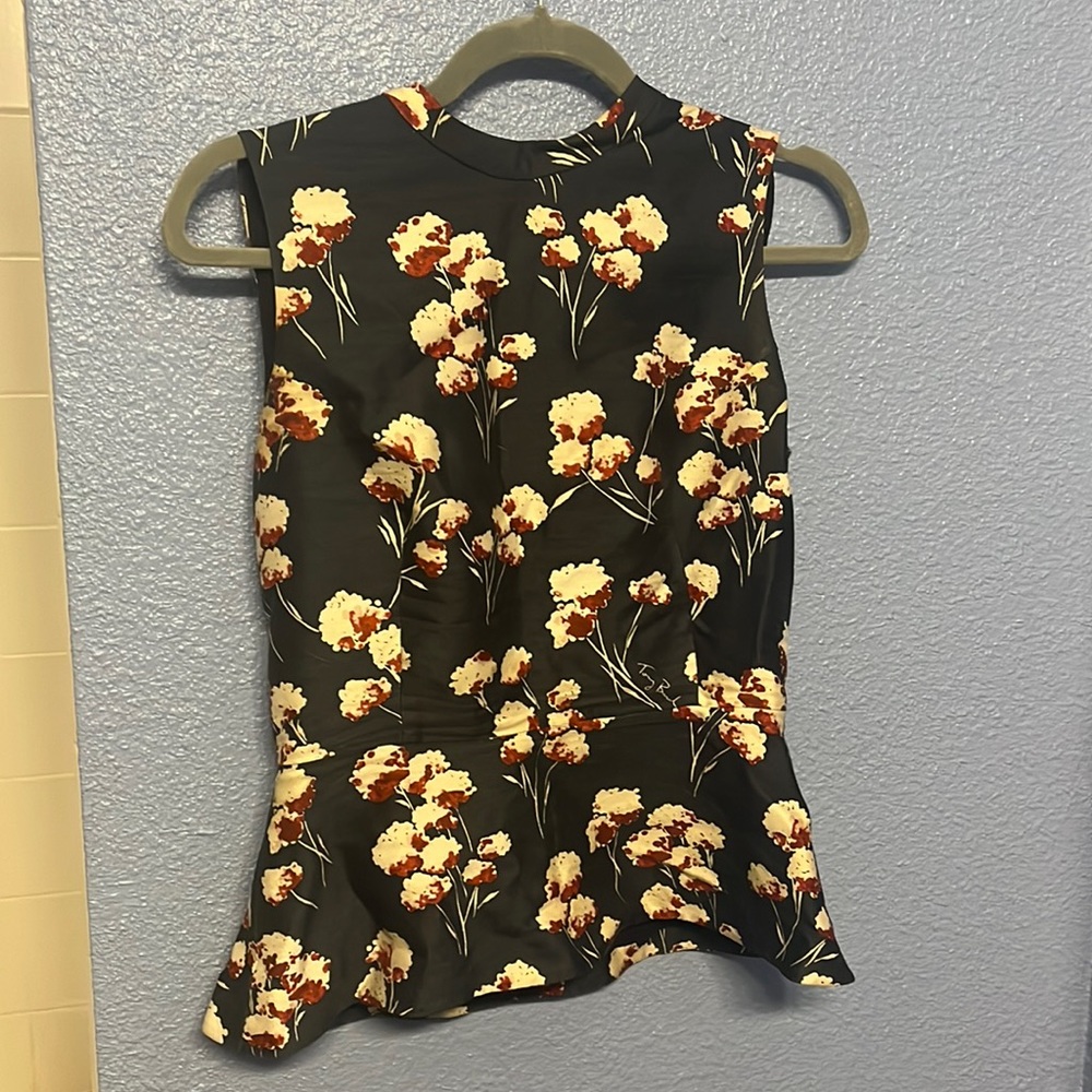 Tory Burch Fit and Flare Silk Top- Fully Lined